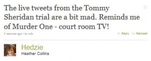 Tommy Sheridan Trial Twitter Comment Hedzie