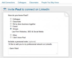 Linkedin Tip 5: Connect with relevant contacts