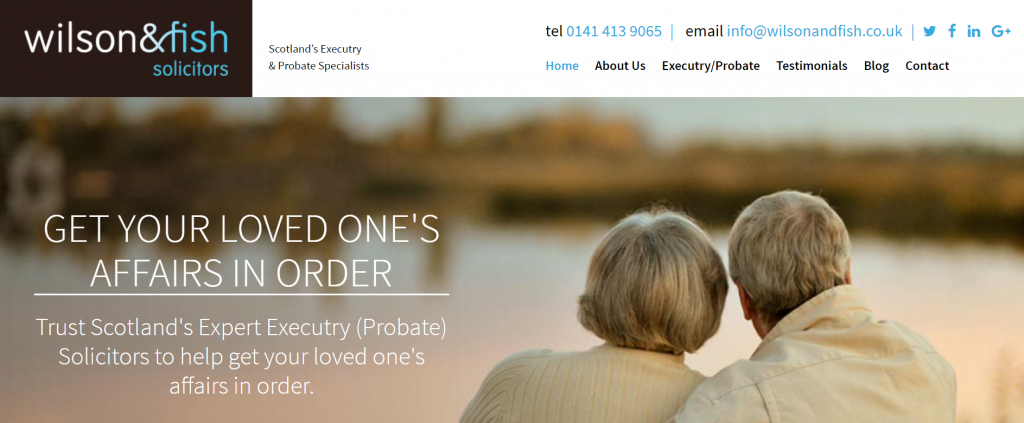 Executry Probate Lawyer Site Design Example