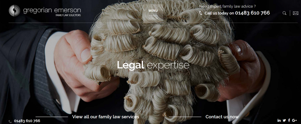 Family Law Firm Website Design Example UK